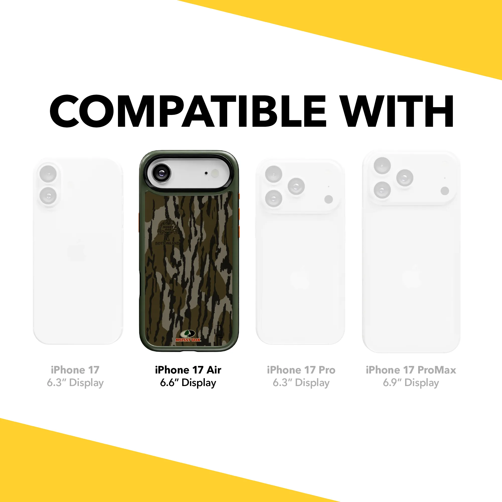 Matte Build Light Shield Shock-Absorbent MagSafe? Case for Apple iPhone Air in Mossy Oak Bottomland Camo | Fortitude Series