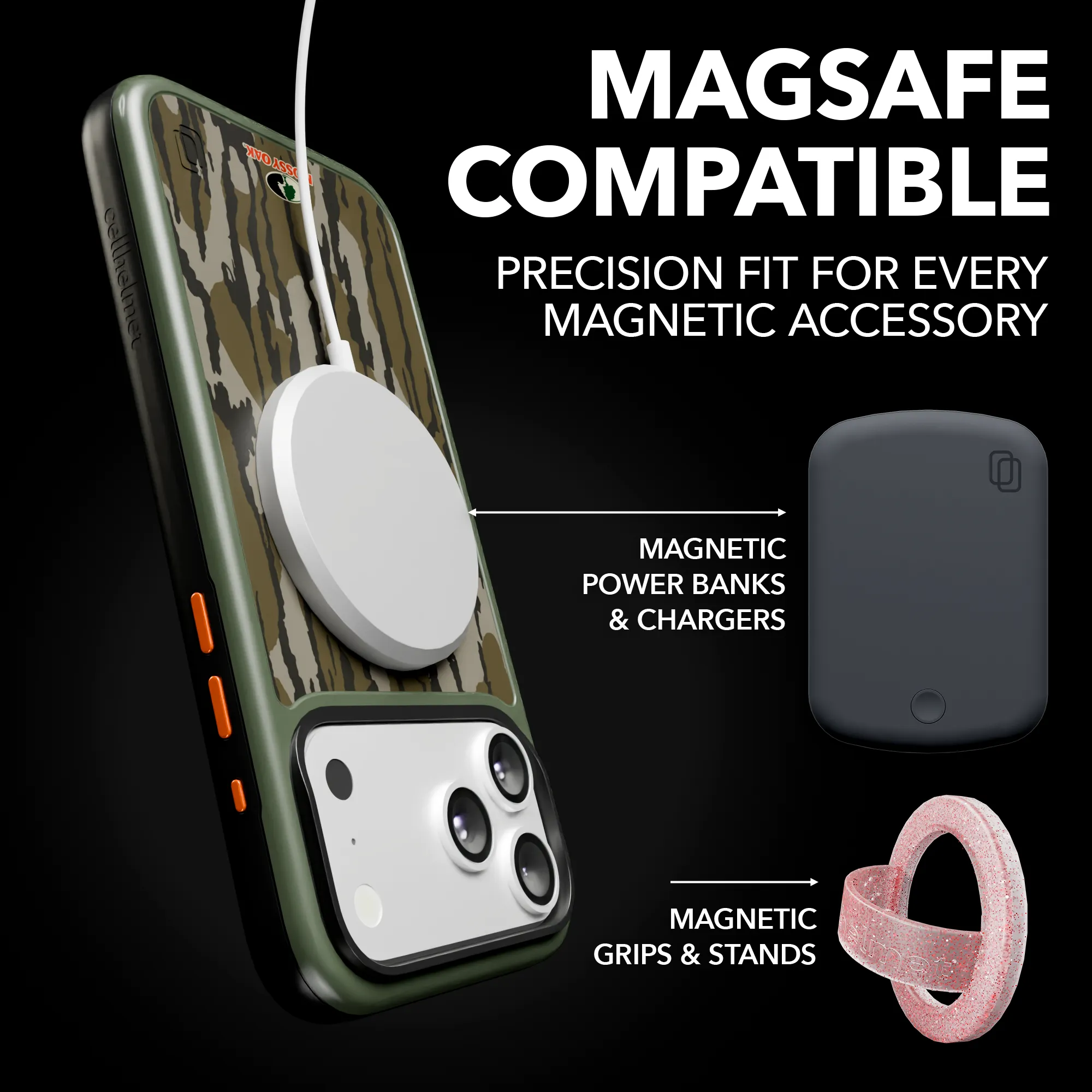 Shock-Absorbent MagSafe? Case for Apple iPhone Air in Mossy Oak Bottomland Camo | Fortitude Series Soft Grip Layer