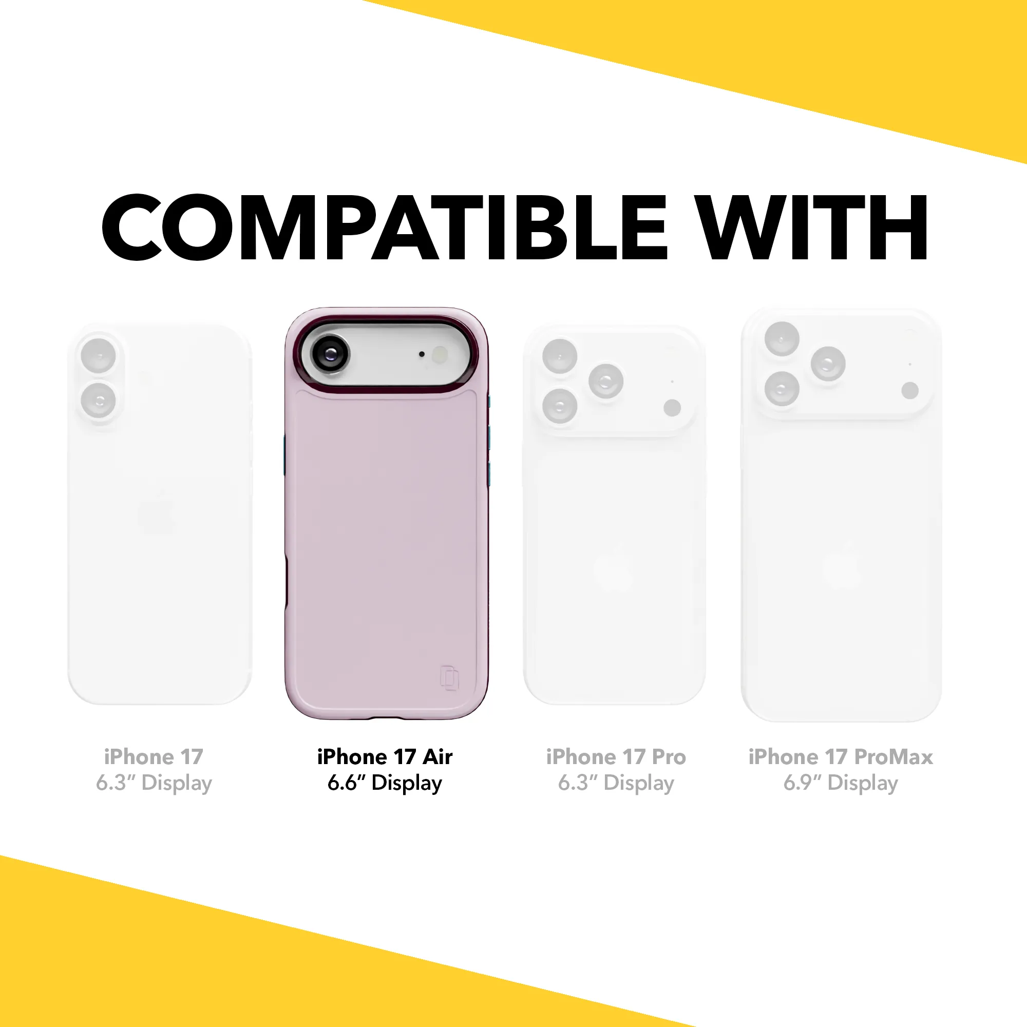 Shock-Absorbent MagSafe? Case for Apple iPhone Air in Rose Quartz | Fortitude Series Sleek Guard Modern Design Texture