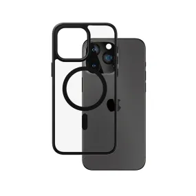 CARE by PanzerGlass? Urban Combat Case Transparent w. Black MagSafe iPhone 15 Pro Max Creative Artwork Modern Build Texture