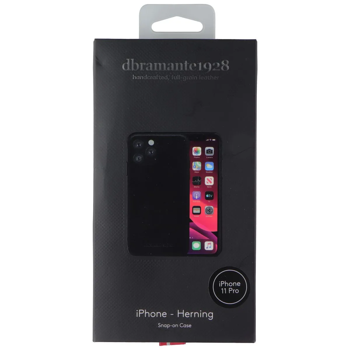 dbramante1928 Herning Snap-On Case for Apple iPhone 11 Pro - Black Leather Handcrafted Design