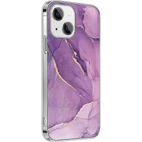 Smooth Fit soft look Inspire Series Purple Marble Case  - iPhone 14 Plus - CP00334