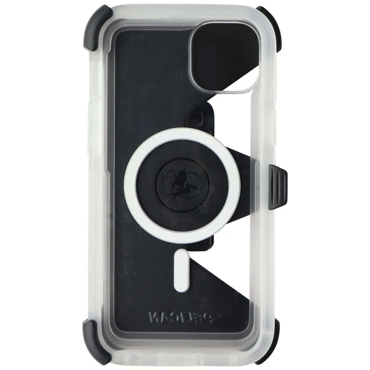 Pelican Voyager Magnetic Case for MagSafe for iPhone 14 Plus - Clear/White Smooth Pattern Polished Texture