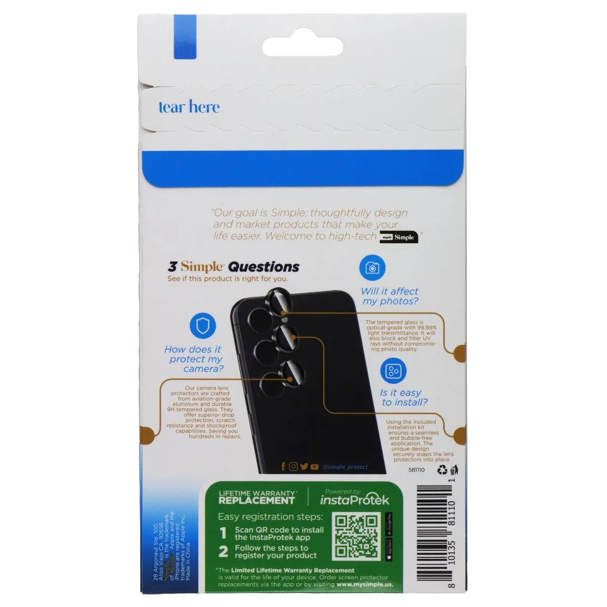 Simple Tempered Glass Camera Protection for Samsung Galaxy S24 Plus Touch Friendly Office Device Shield