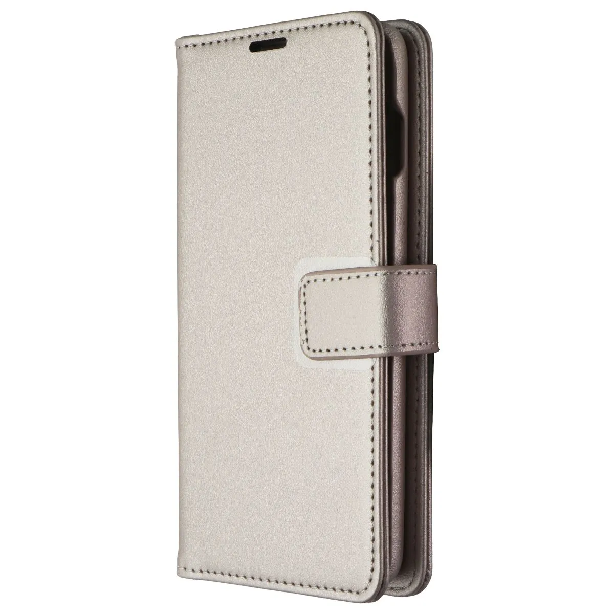 Skech Polo Book Clutch Wallet Cover Detachable Case for Galaxy S10 - Gold Color Finish Metal Texture