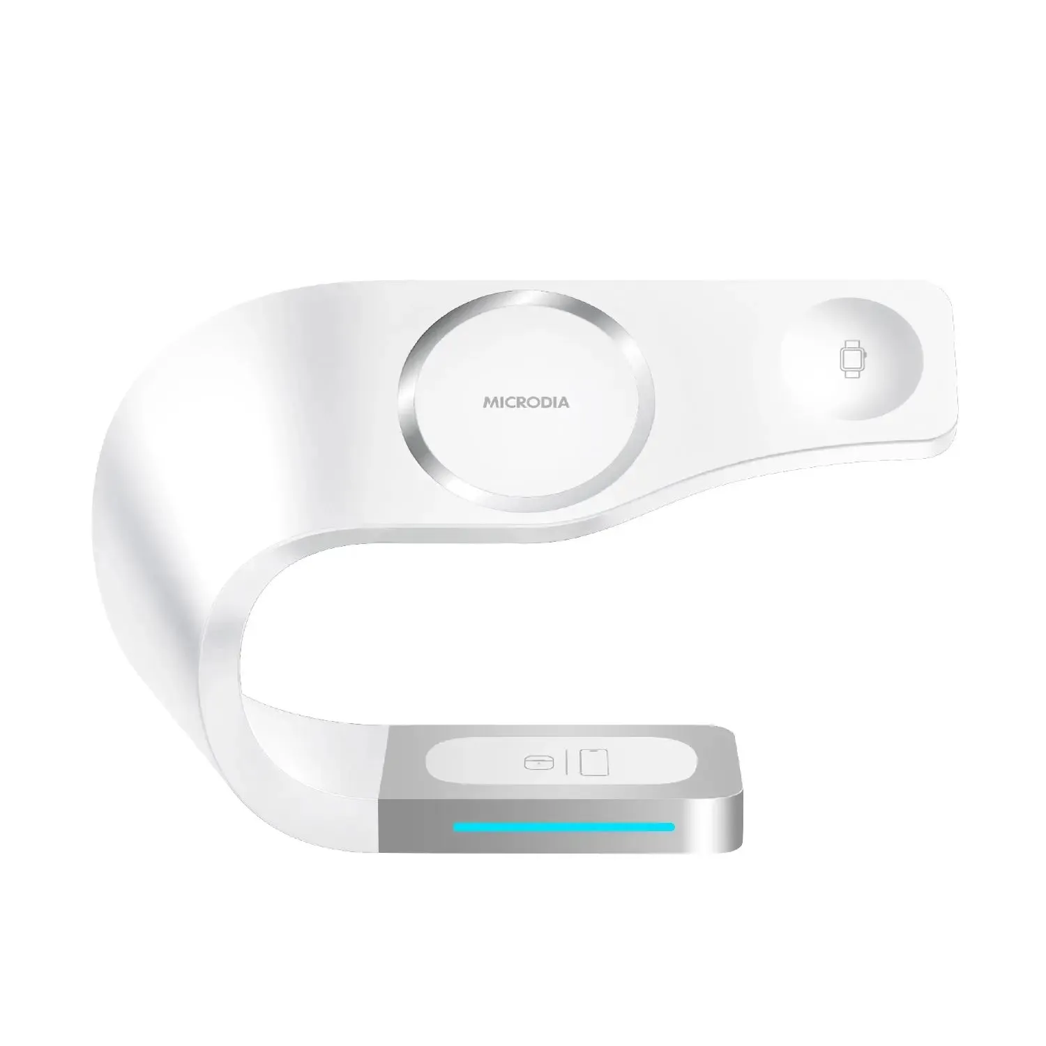 Creative Pattern Polished Texture Finish MICRODIA SNAPStation? Curve, 5-in-1 Magnetic Wireless Charging Station