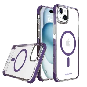 Luxury Edge Texture Elegant Style MICRODIA CRYSTAL GEAR? High Transparency Protective iPhone Case - Purple