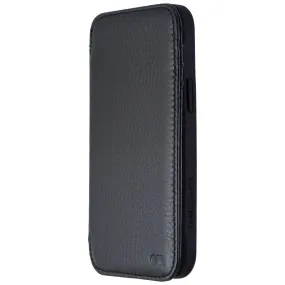 Strong Surface Classic Style Case-Mate Tough Wallet Folio Case for Apple iPhone 12 Mini - Black Leather