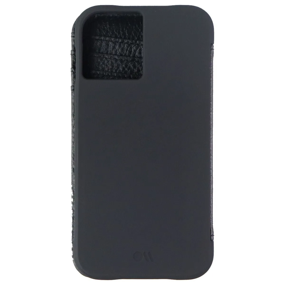 Matte Look Case-Mate Tough Wallet Folio Case for Apple iPhone 12 Mini - Black Leather