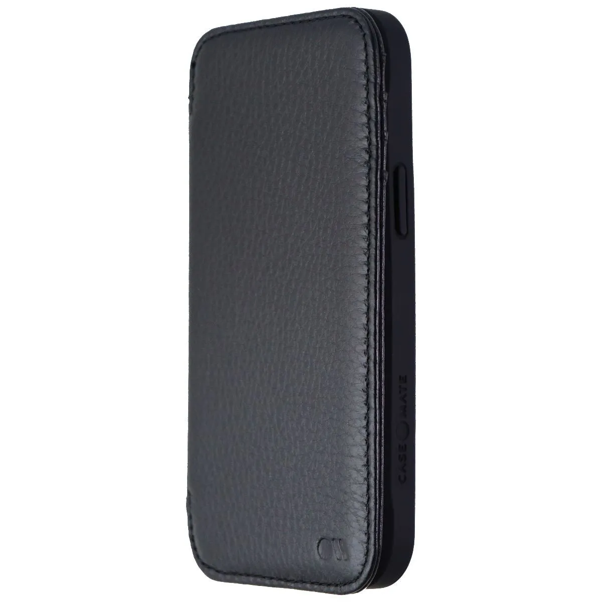 Strong Surface Classic Style Case-Mate Tough Wallet Folio Case for Apple iPhone 12 Mini - Black Leather