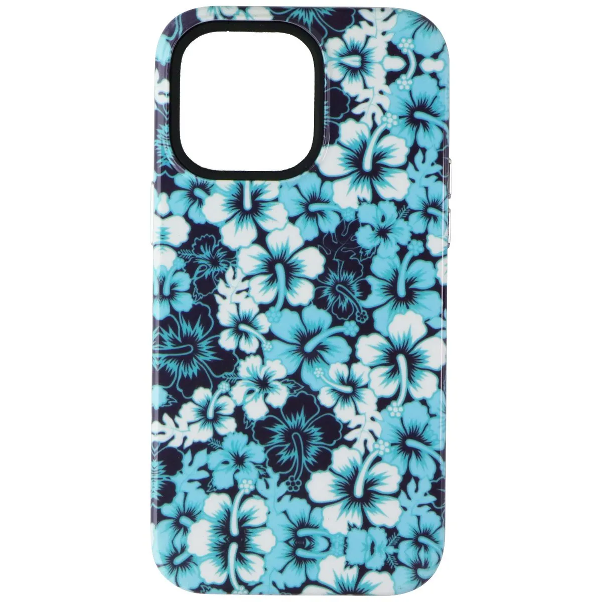 Mybat Pro Fuse Series Case for MagSafe for iPhone 14 Pro Max - Blue Hibiscus Minimal Detail Hybrid Touch