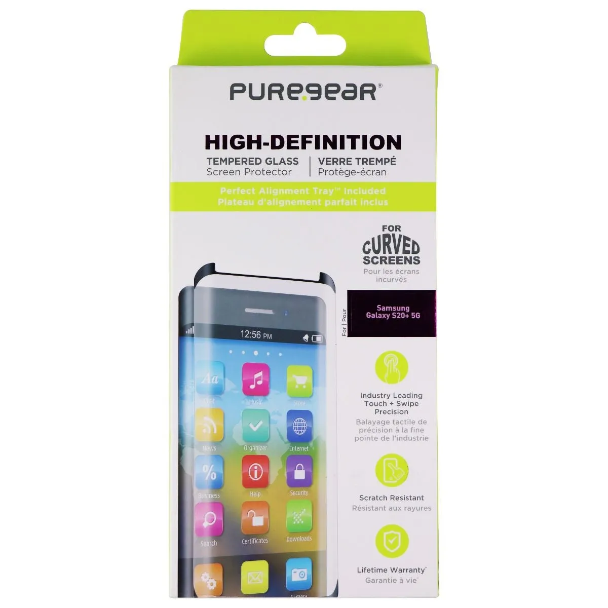 PureGear HD Tempered Glass Screen Protector for Samsung Galaxy S20  5G Ultra Thin Guard Total Coverage