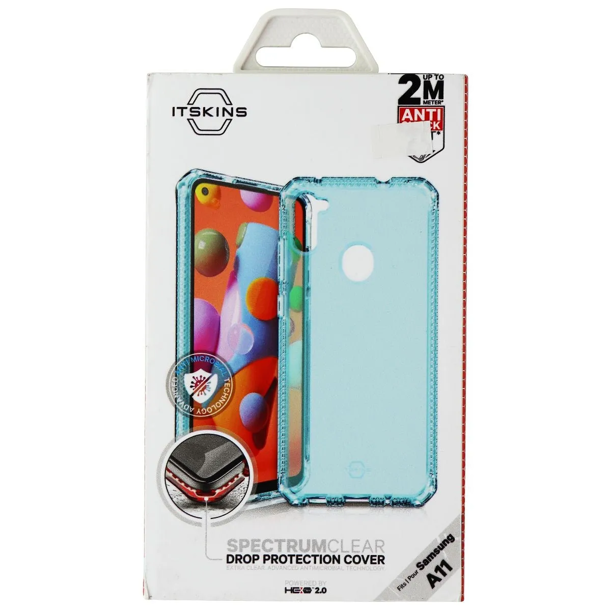 ITSKINS Spectrum Clear Series Case for Samsung Galaxy A11 - Light Blue Transparent Edge Modern Aesthetic