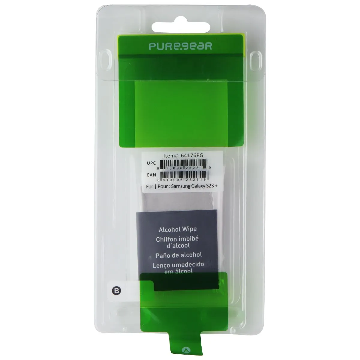 Scratch Shield Elite reliable adhesive layer PureGear Tempered Glass for Samsung Galaxy S23  (Plus) - Clear (BULK) 64176PG