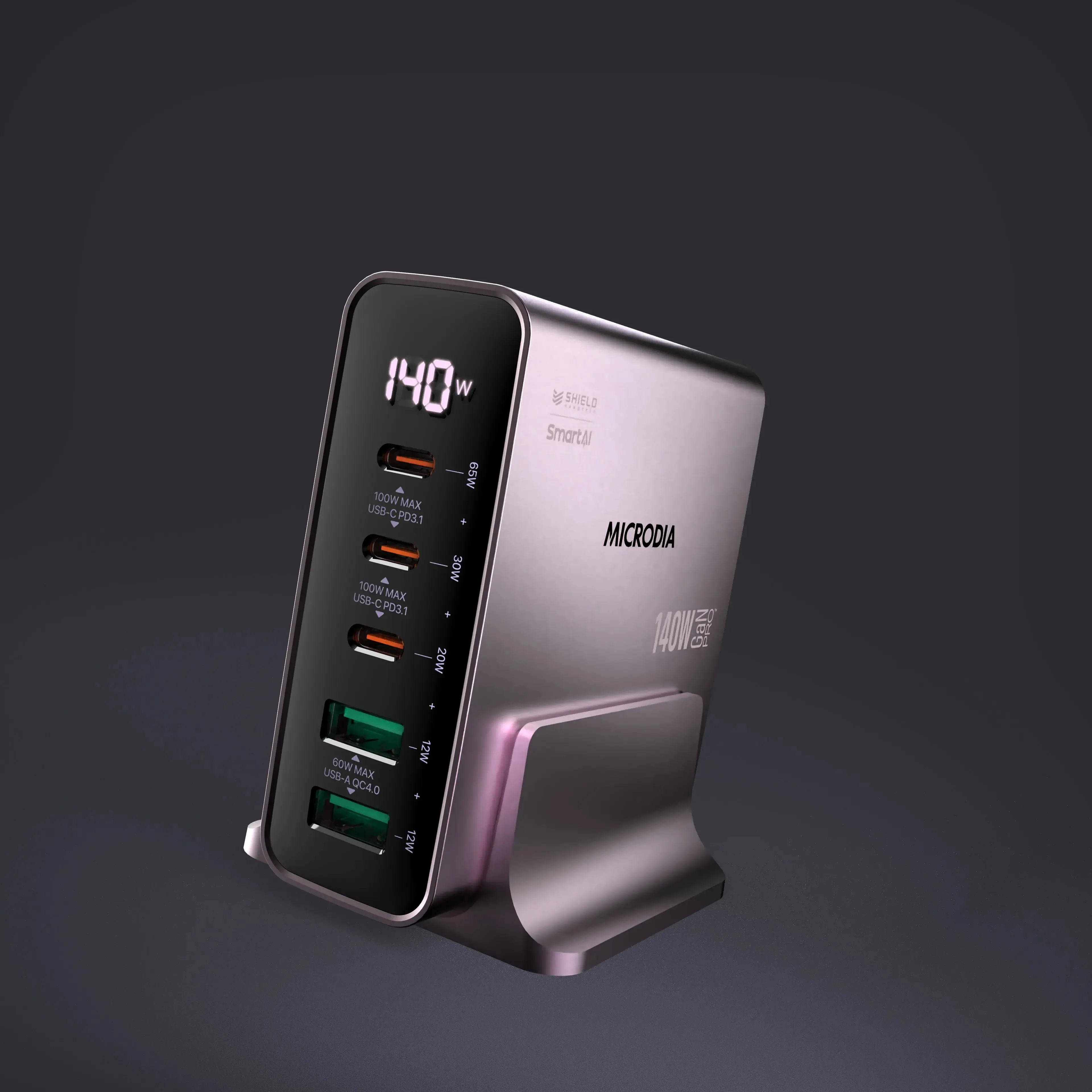 SMARTCube? Vision 140W with Power Display Charger 3 USB-C PD3.1   USB-A Comfort Texture Finish