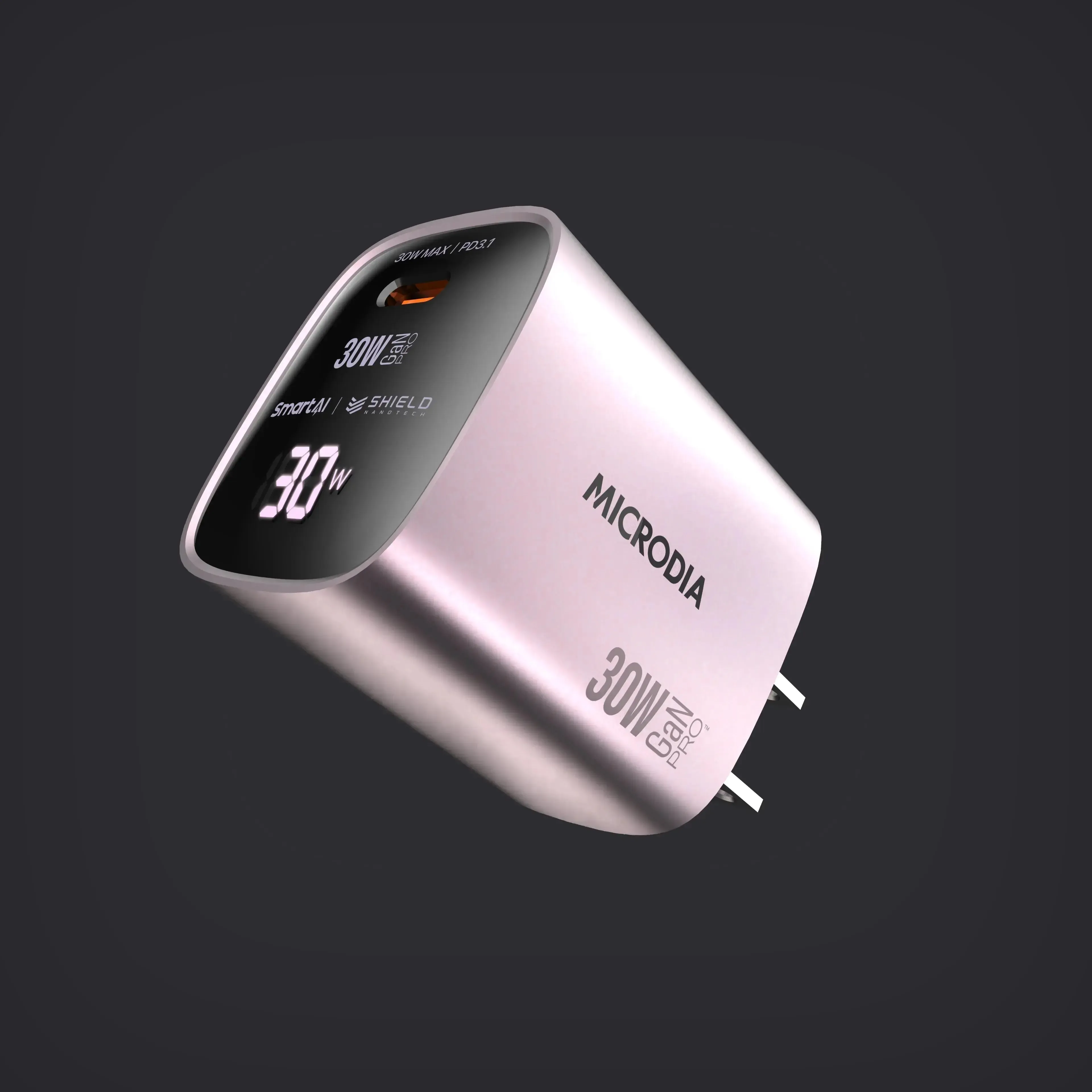 Minimal Detail Texture SMARTCube? Vision 30W with Power Display USB-C PD3.1