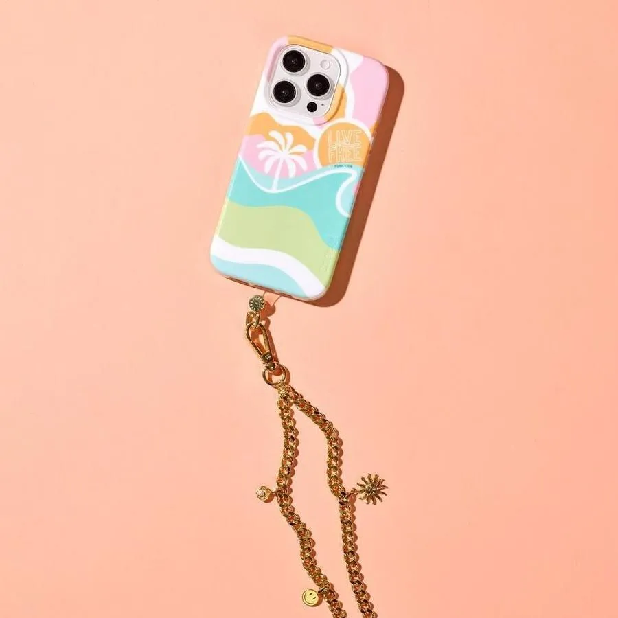 Smooth Companion Grip Layer Flat Curb Chain Phone Chain | Pura Vida x Casely Tablet Sleeve Protective pad case for writing tasks