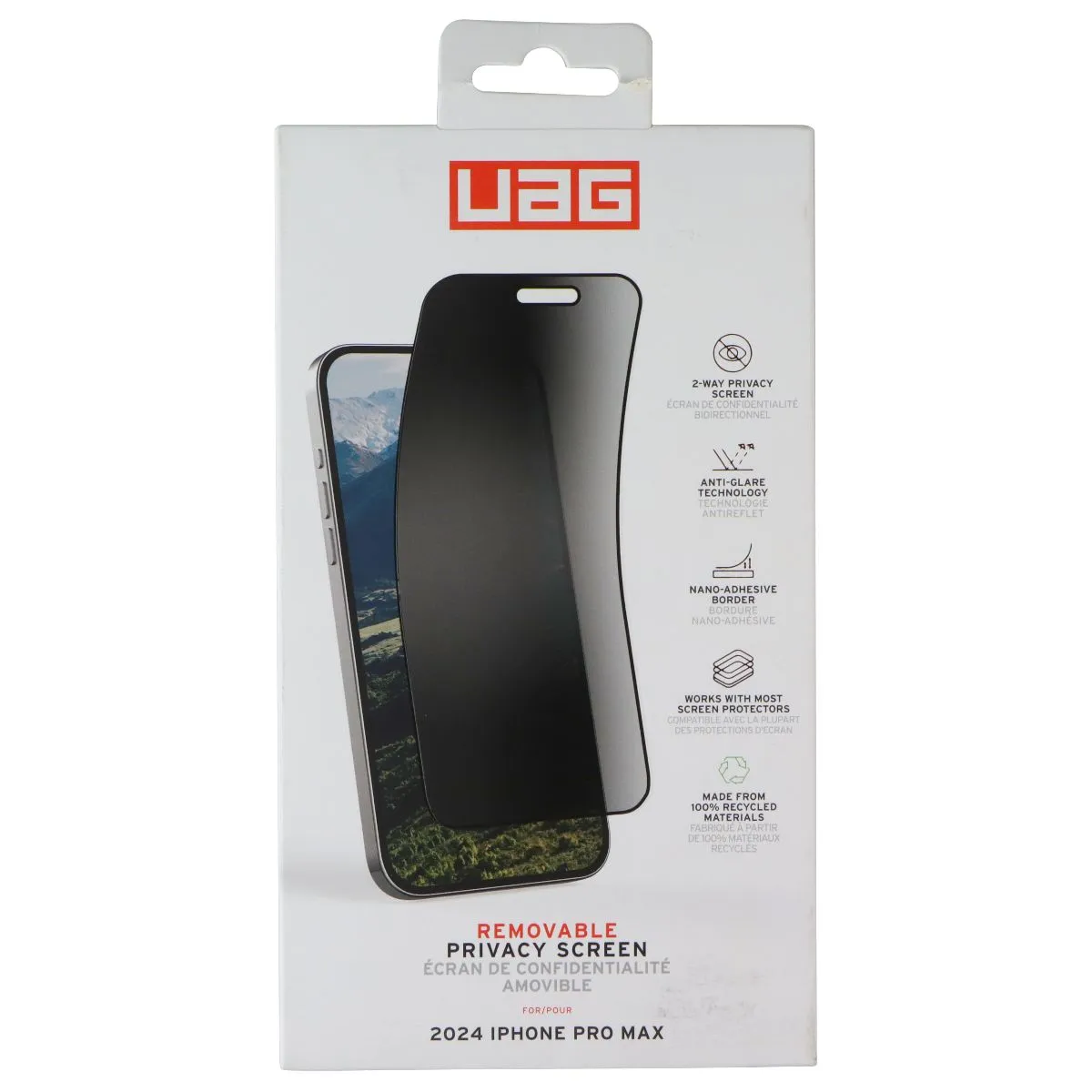 UAG Removable Privacy Screen for Apple iPhone 16 Pro Max Student Screen Protection Touch Responsive Film