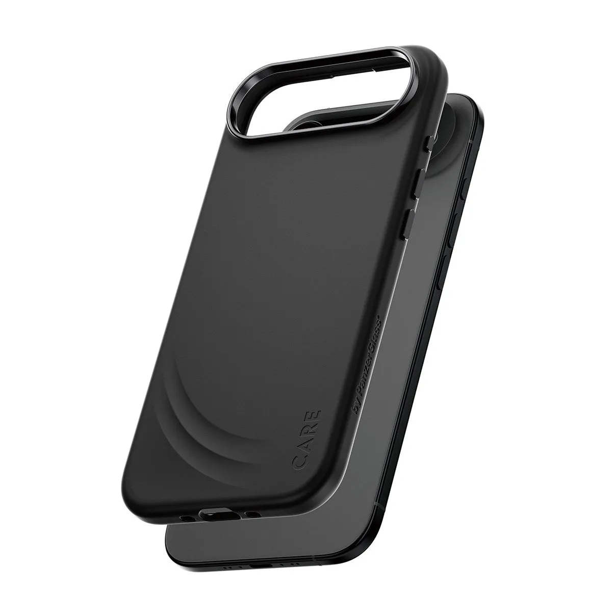 Rugged Texture Design Matte Edge CARE by PanzerGlass? FLOW Case Black w. MagSafe iPhone Air