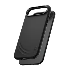 Rugged Texture Design Matte Edge CARE by PanzerGlass? FLOW Case Black w. MagSafe iPhone Air