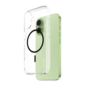 Sleek Profile Glossy Texture Layer CARE by PanzerGlass? Urban Explorer Case Transparent w. Black MagSafe iPhone 17