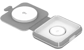 Matte Texture Finish Durable Detail SNAPStation? DUET Qi2 18W 2-in-1 MagSafe Wireless Charging Station With Original Apple Certified Apple Watch Charging Module