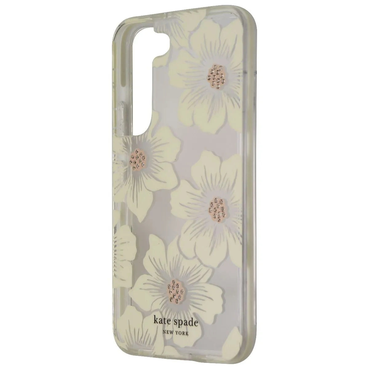 Kate Spade Defensive Hardshell Case for Samsung Galaxy S22 - Hollyhock Floral Edge Reinforced Compact Grip