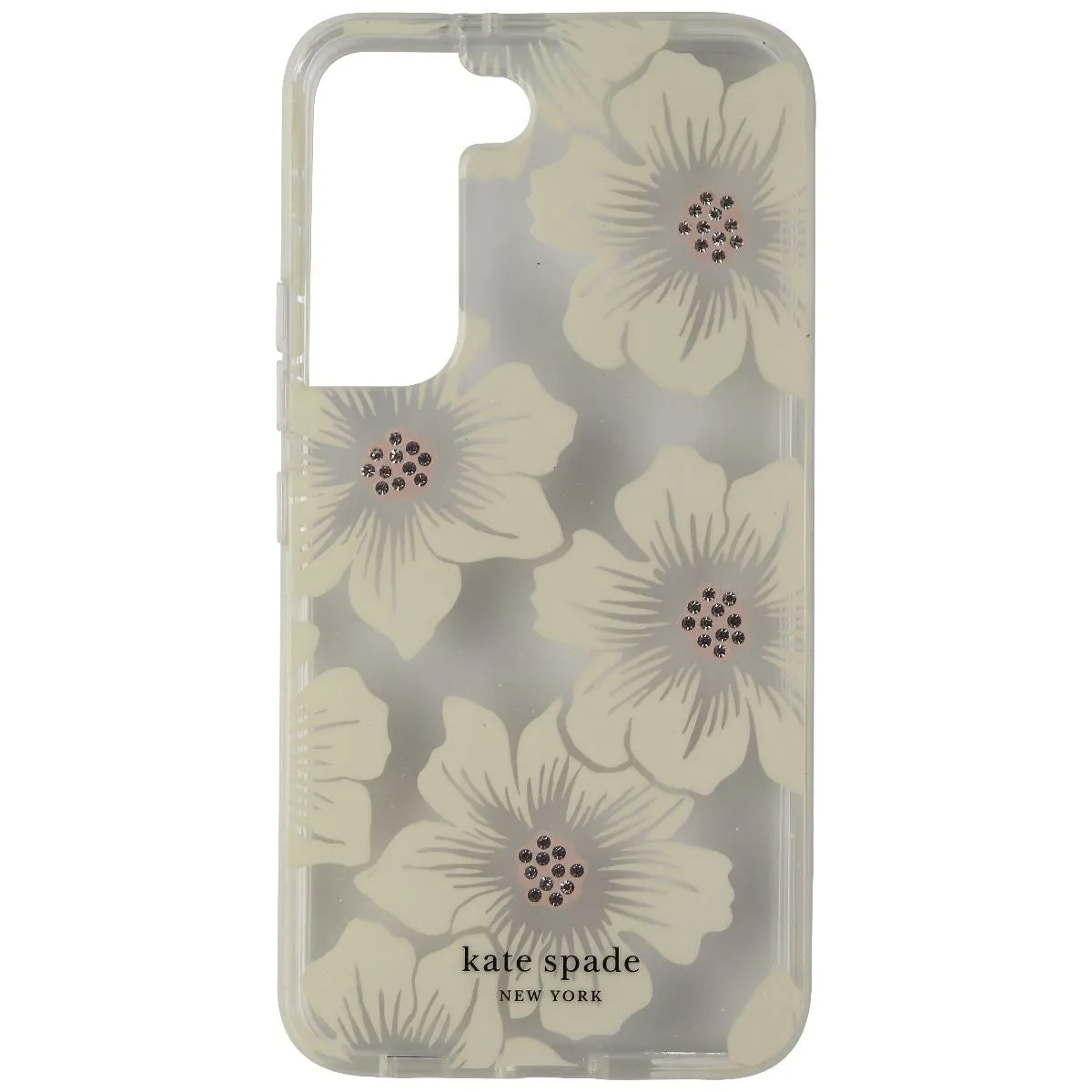 Kate Spade Defensive Hardshell Case for Samsung Galaxy S22 - Hollyhock Floral Protective Edge