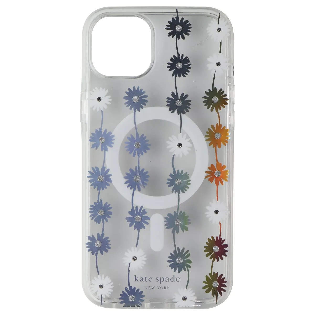 Kate Spade Case for MagSafe for Apple iPhone 15 Plus - Daisy Chain Iridescent Bold colors Durable Texture Build