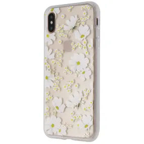Protective Frame Design Impact Resistant Sonix Hybrid Case for Apple iPhone Xs Max - Clear / Ditsy Daisy (White Flowers)