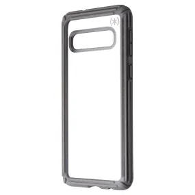 Speck Presidio V-Grip Series Case for Samsung Galaxy S10 - Clear / Gray Matte Pattern Design
