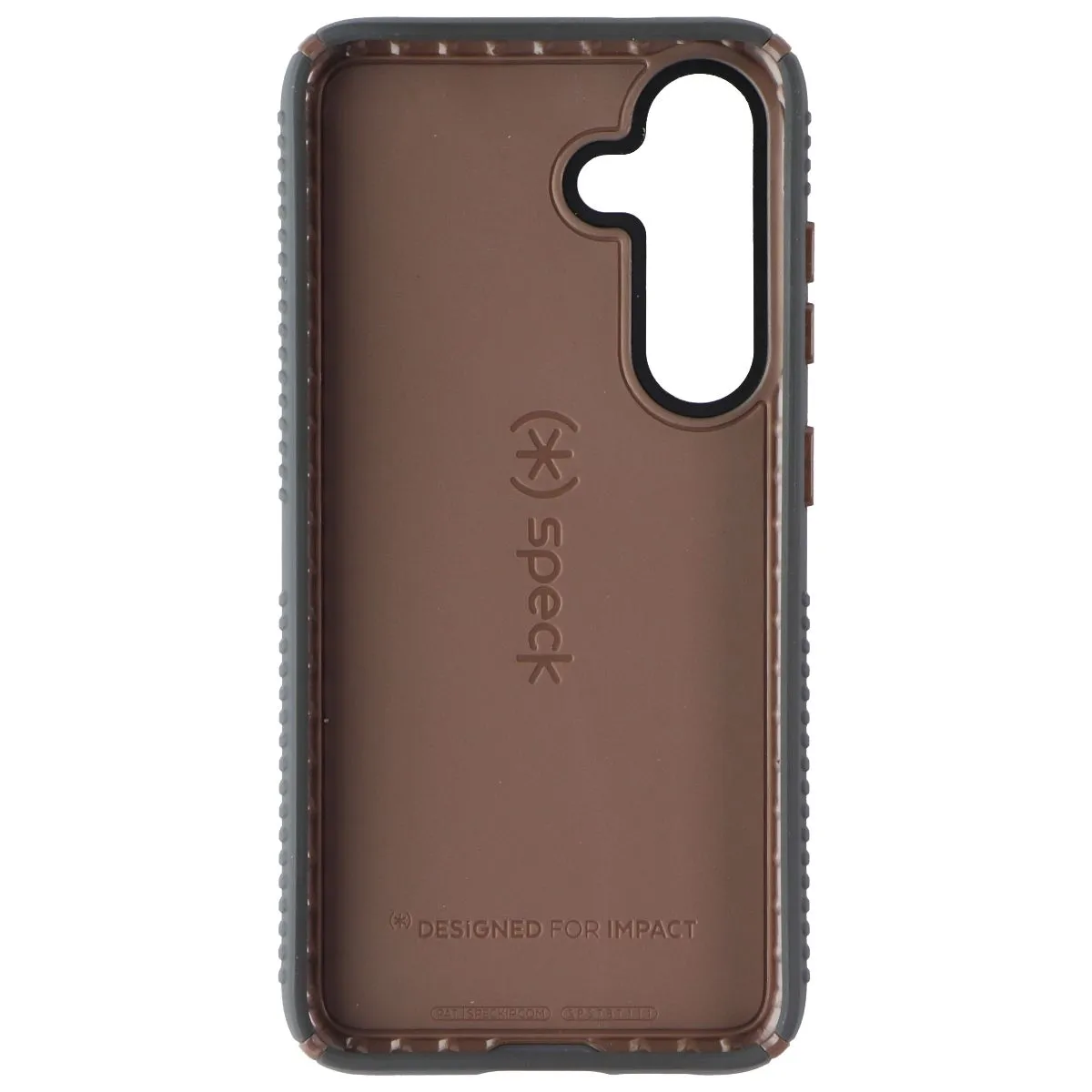 Speck Presidio2 Grip Case for Samsung Galaxy S24 - Charcoal Gray/Cool Bronze Unisex Design Hybrid Grip