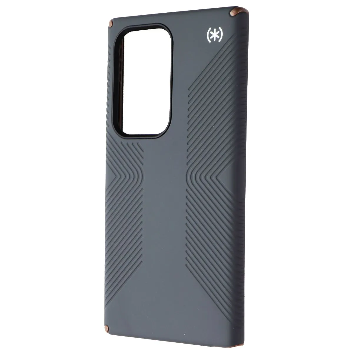 Soft Frame Durable Texture Speck Presidio2 Grip Case for Samsung Galaxy S24 Ultra - Charcoal Grey