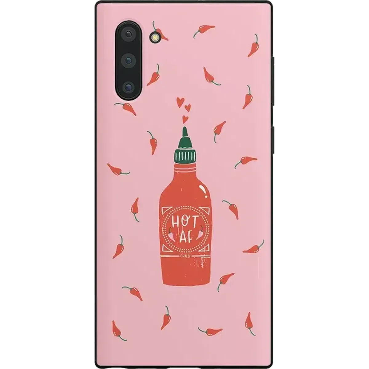 Spicy AF | Pink Chili Hot Sauce Samsung Case Wireless Compatible Minimal Design