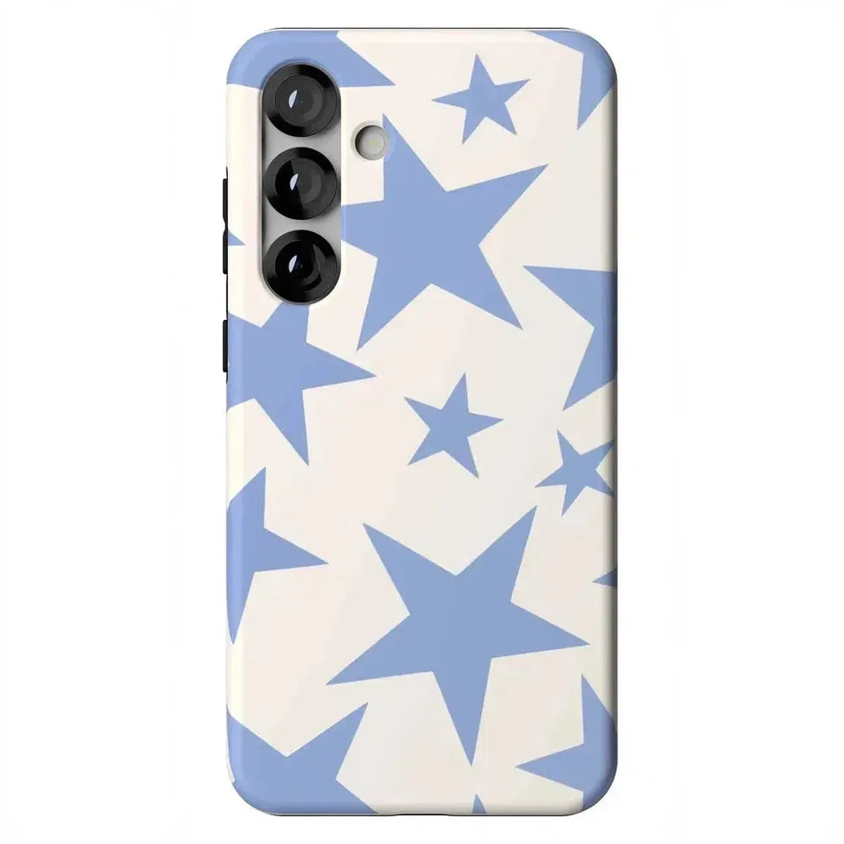 Stars Align | Blue & White Stars Samsung Case Stylish Texture High-End Detail