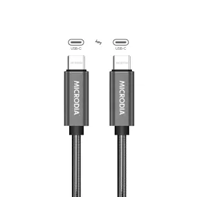 MICRODIA ExeCable? Steel PD60W USB-C to USB-C Charge & Sync Cable Modern Function Light Structure