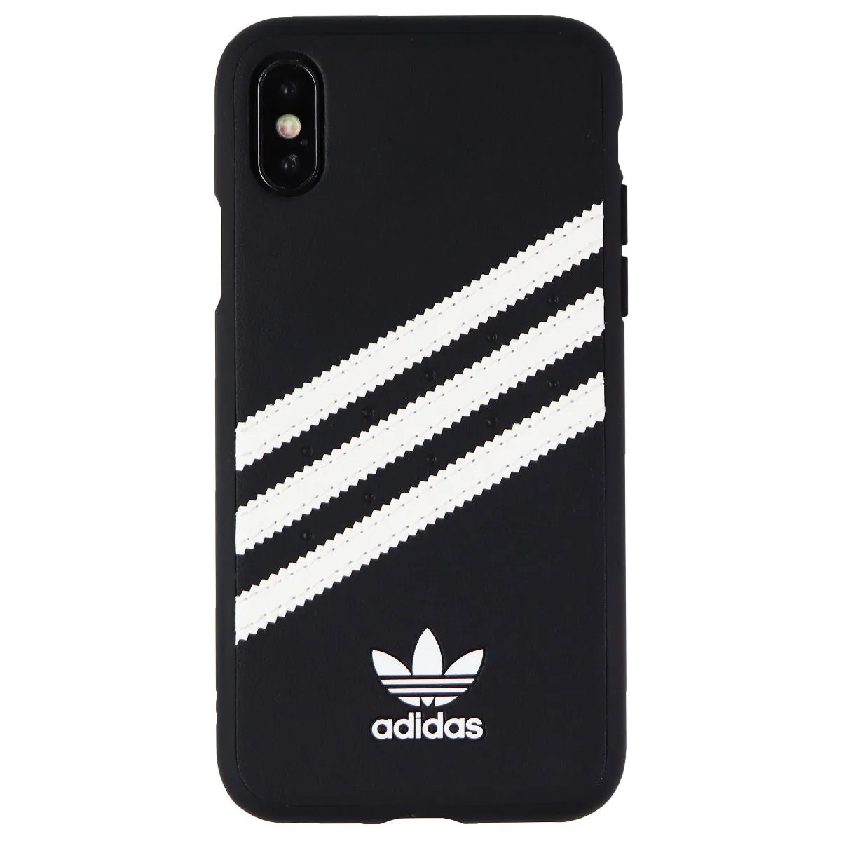 Adidas 3-Stripes Samba Snap Case for Apple iPhone XS / X - Black / White Stripes Minimal Aesthetic Comfort Use