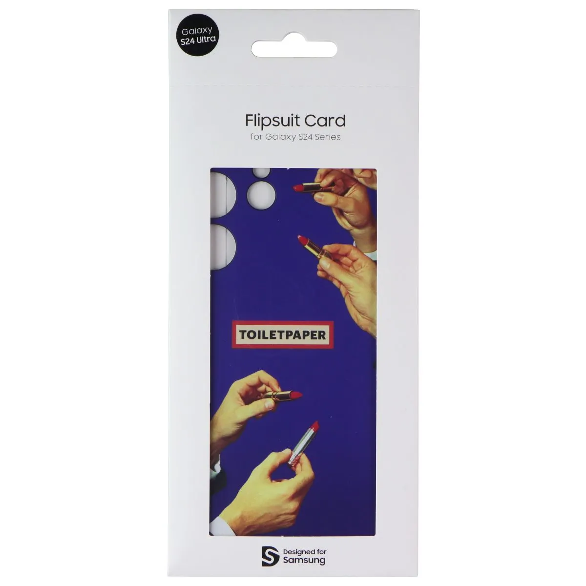 Samsung Interactive Flipsuit Card for Galaxy S24 Ultra - TOILETPAPER Lipstick Ergonomic Shape Casual Look