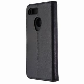 Soft touch layer Case-Mate Wallet Folio Genuine Leather Case for Google Pixel 3 - Black