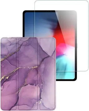 Tablet Sleeve Elite Armor Tablet Sleeve Ergonomic Marble Series Folio Case with Screen Protector - iPad Pro 12.9" (4th, 5th, and 6th Generation)