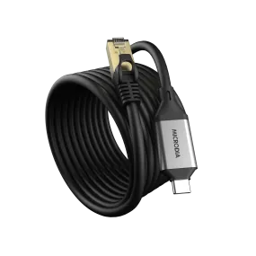 MICRODIA USB-C to RJ45 Cable Versatile Design