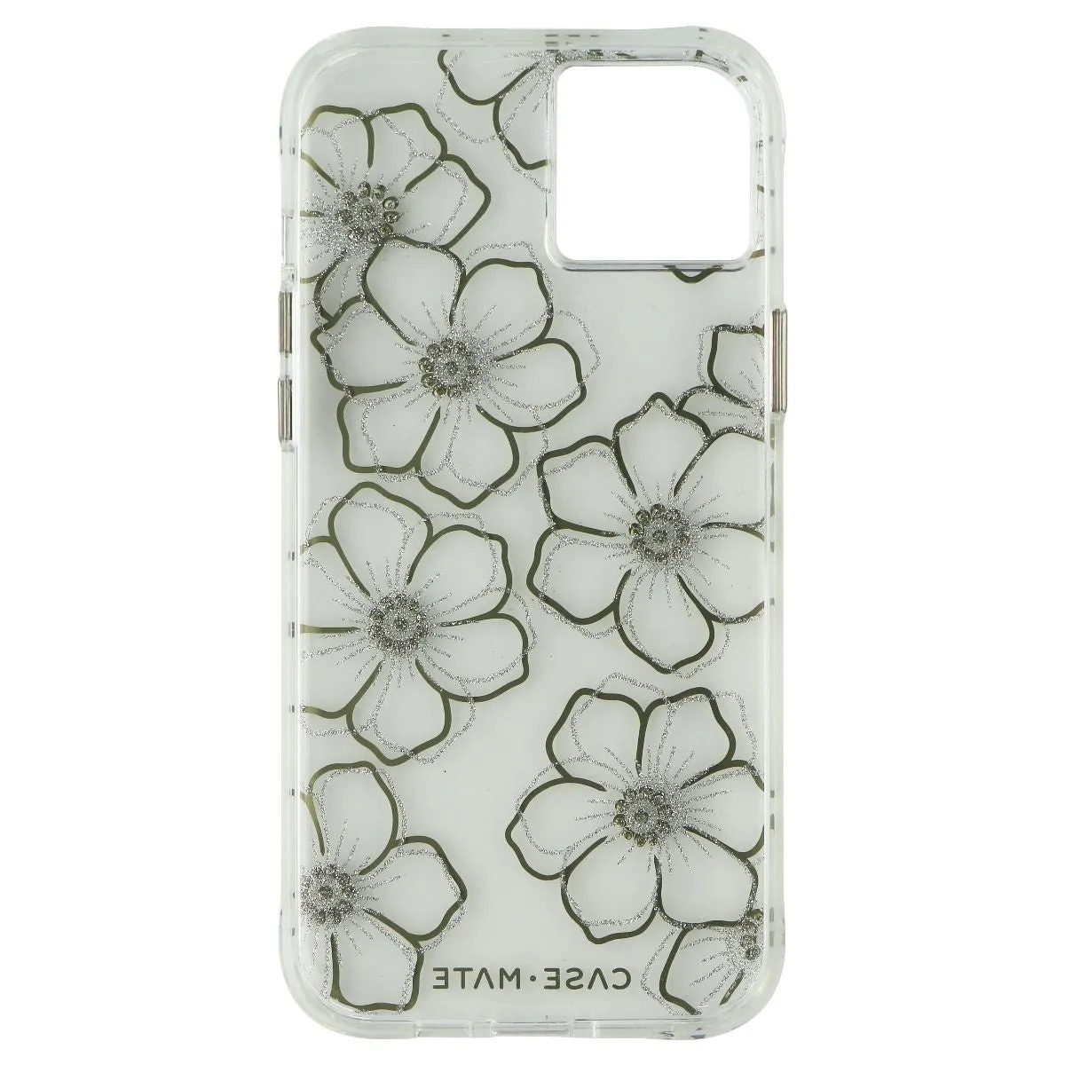 Case-Mate Tough Clear Series Hard Case for iPhone 14 Plus - Floral Gems Marble Pattern