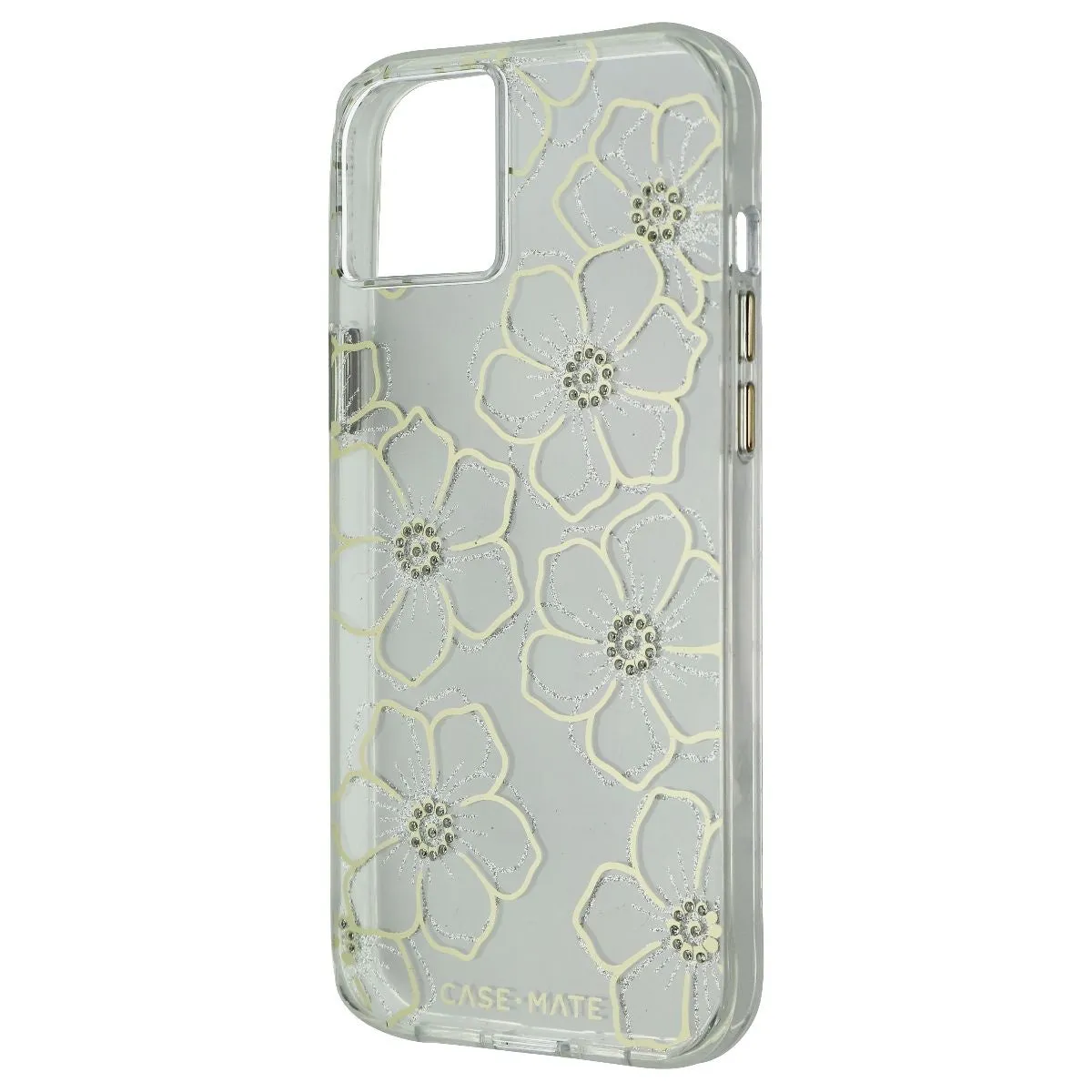Case-Mate Tough Clear Series Hard Case for iPhone 14 Plus - Floral Gems Protective Pattern Texture Elegant Style