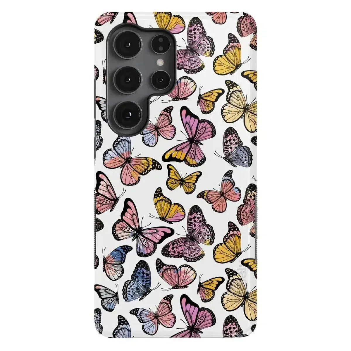 Matte Shield Layer Minimal Texture Free Spirit | Rainbow Butterfly Samsung Case