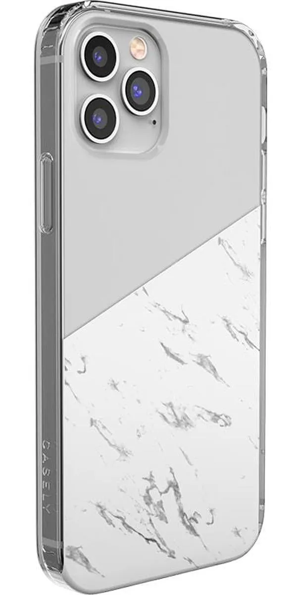 Anti-Slip Tablet Sleeve Flex Elite Let's Split | Half White Clear Marble Case