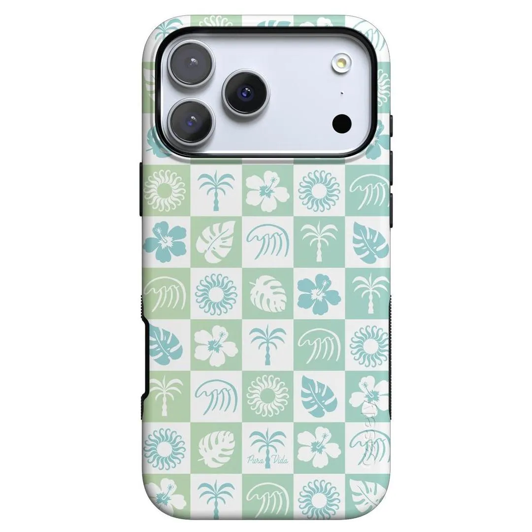 Coastal Checkers | Pura Vida Case Shockproof Frame