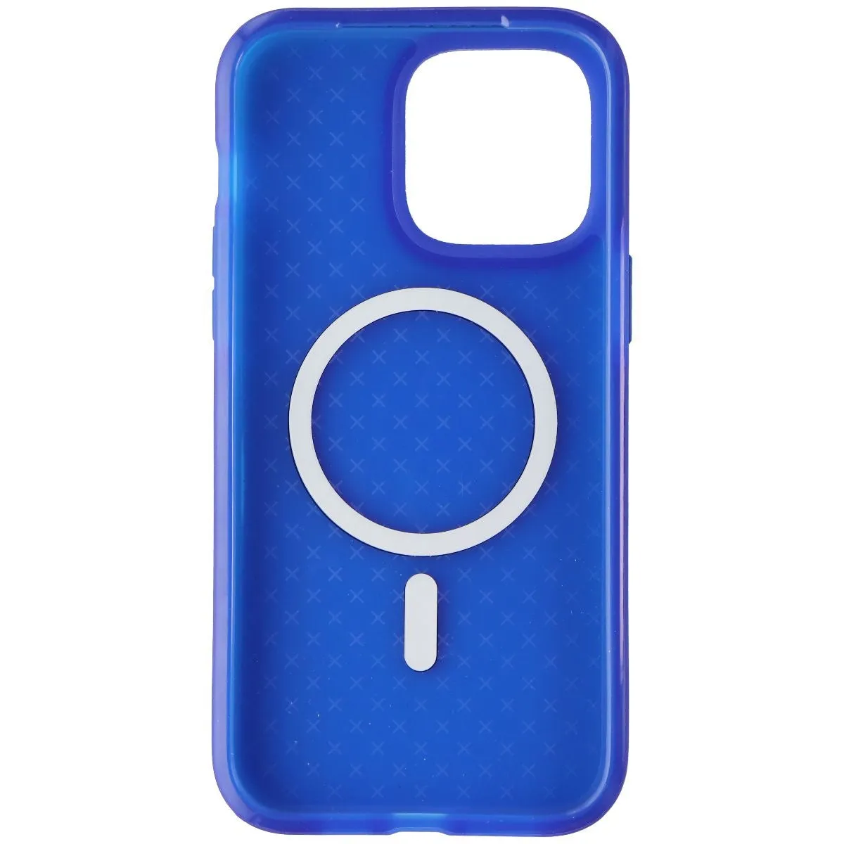 Grip Assist Elegant Layer Texture Tech21 Evo Check Case for  MagSafe for iPhone 14 Pro Max - Classic Blue