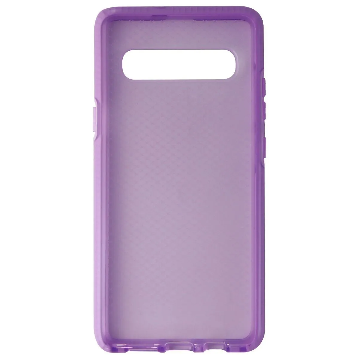 Minimal Build Texture Ergonomic grip Tech21 Evo Check Flexible Gel Case for Samsung Galaxy S10 5G - Orchid Purple