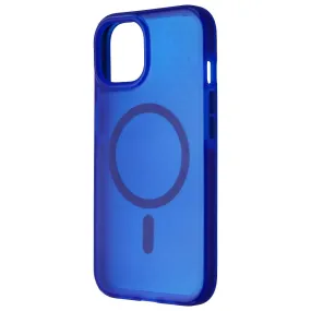 Waterproof Design Unique Texture Tech21 EvoCheck Series Gel Case for MagSafe for Apple iPhone 14 - Blue