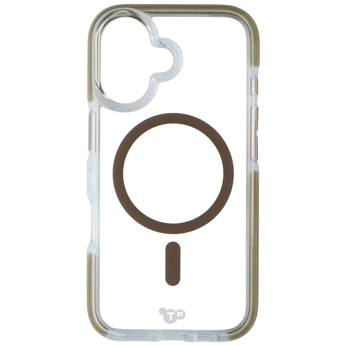 Shock Absorber Tech21 EvoCrystal Series Case for MagSafe for Apple iPhone 16 - Clear/Gold